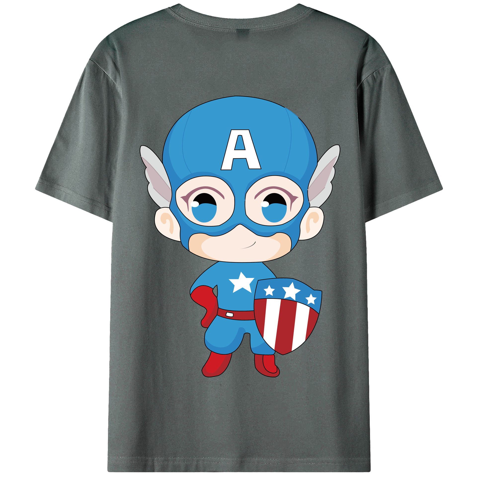 （画像用） アベンジャーズ The Avengers 綿100％半袖Tシャツ（背面プリント）